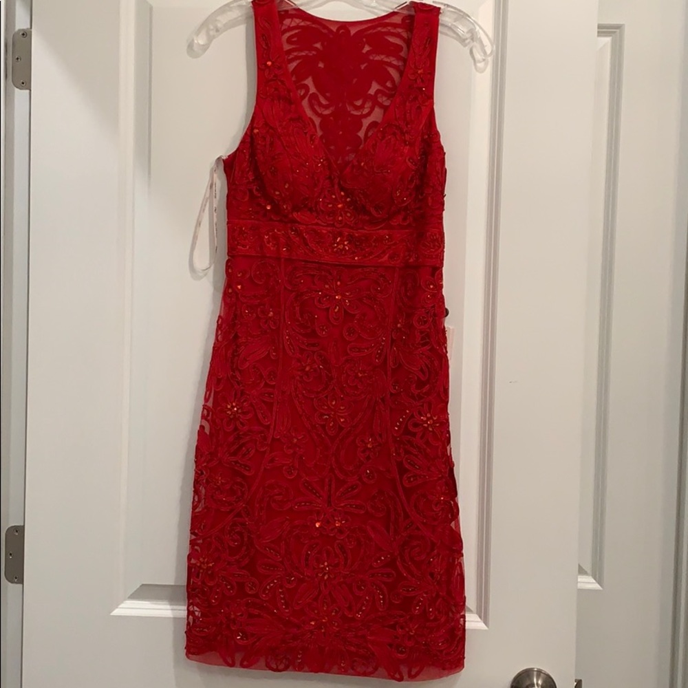 NWT Sue Wong Red Sequin Cocktail Dress (2)